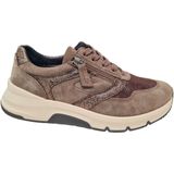 Longo - Dames Sneakers - Taupe - Leer en Textiel
