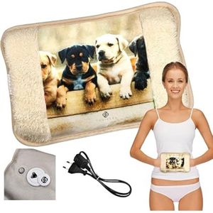 Equivera Elektrische Kruik - Elektrische Kruik - Warmtekussen - Buikverwarmer - Kruik voor in Bed- Warmwaterkruik