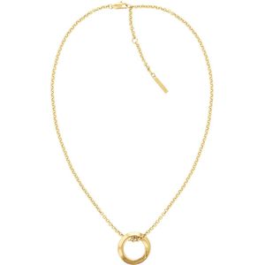 Calvin Klein CJ35000307 Dames Ketting - Collier - Sieraad - Staal - Goudkleurig - Anker - 45 cm lang