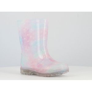 Regenlaarzen - Faded Regenboog Colormix - Meisjes - Met Felle Lichtjes