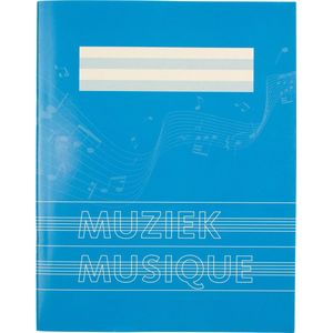 Kangaro muziekschrift - A5 - notenbalk en gelinieerd - 80 grams - 36 pagina's - K-5516