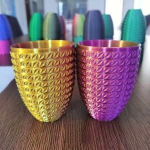 Zijde Dual Colour Filament Goud/Paars PLA Filament 1.75mm 1KG - 3D Printer Filament - Twee Kleur Coextrusie - Glanzend Metallic Filament - 3D Printmateriaal Goud Paars - 2 in 1