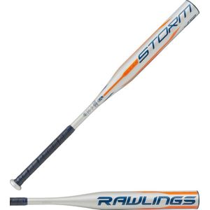 Rawlings FPZS13 Storm Fastpitch Softbal Knuppel - Silver/Orange - 31/18 -13