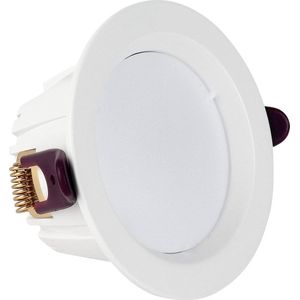 LED Downlight Lanar - Inbouw Rond 7W - Dimbaar - Natuurlijk 4000K - Mat Wit Aluminium Ø98mm