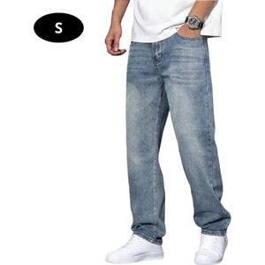 Bovista Lange Broek Heren - Spijkerbroek - Broeken - Spijker - Pants - Jeans - Trouser - Stretch - Straight Leg - Denim - Grijs/Blauw - Maat S