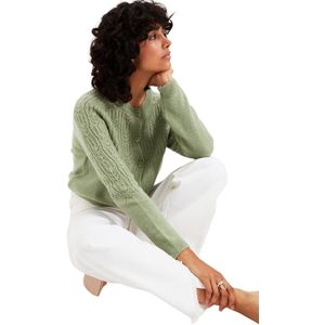 Trendyol Ecru Zacht Opengewerkt/Geperforeerd Gebreide Vest Met Textuur Twoaw21Hi0020