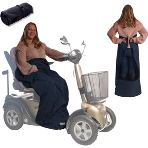 Belieff - Scootmobiel Deken - Voetenzak - Blauw - Wind- en Waterdicht - Fleece