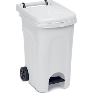 Container 'Urban' - Kliko - Wieltjes - Pedaal - 60L - Wit