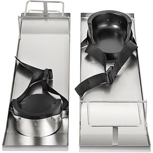 Betonnen Knieplanken Van Roestvrij Staal, 30 X 8 Inch Betonglijders, Knieplanken voor Beton, Betonnen Kniebeschermers, Verplaatsbare Glijders, met Kniebeschermers En Boordriemen voor Cement- En Betonafwerkwerkzaamheden