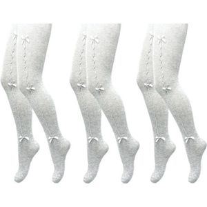 3 Pack Maillots - Meisjes - Strikjes - Grijs - Maat 62/68
