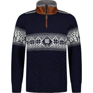 Norfinde Noorse trui Polar- 100% wol - donkerblauw