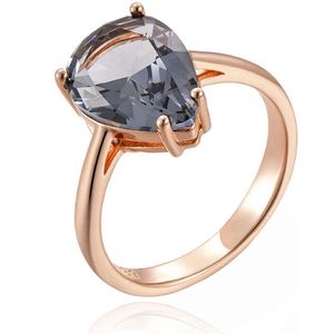 Cilla Jewels Damesring met Grijze Druppelvormige Zirkonia-20mm