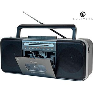 Equivera - Cassette Speler - Cassettespeler - Met Bluetooth en USB-opname