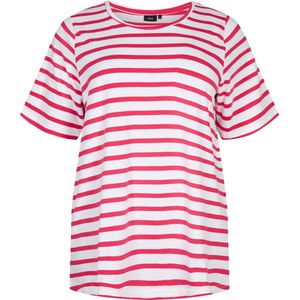 ZIZZI MVIVI, S/S, TEE Dames T-shirt - Pink - Maat XL (54-56)
