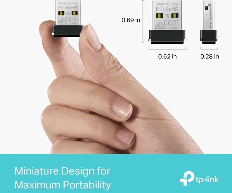 TP-Link - AX300 - Netwerkadapter - Zwart - USB
