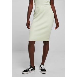 Urban Classics - Rib Knit Midi Rok - XL - Mintgroen