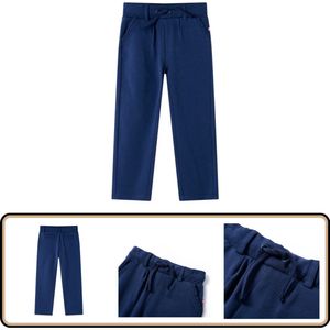 Kinderbroek marineblauw 104 met elastiek en zakken Kinderbroek - Broek - Broek - Broek Met Elastische Taille