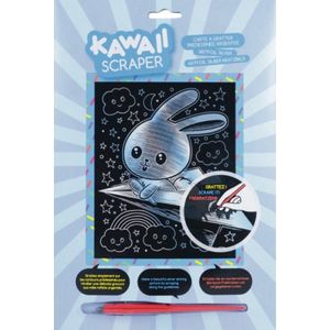 Sequin Art • Kawaii krasfolie silver bunny