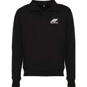 REWAGE Sweater Halve Rits - Zwart - XXL