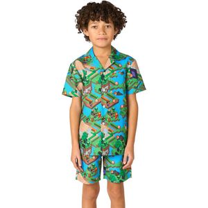 OppoSuits Boys Minecraft Summer Set - Officieel Minecraft pak - Shorts en Shirt - Zomer outfit - Maat EU110/116