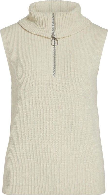 Vila Trui Viril Half Zipper Knit Vest Noos 14084214 Birch Dames Maat - L