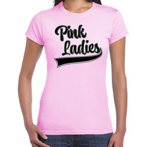 Bellatio Decorations T-shirt Grease Pink ladies - lichtroze - carnaval shirt XL