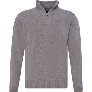 Barbour - Trui - Beige - Merinowol - Opstaande Kraag - Half Zip