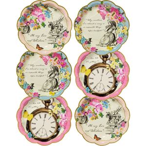 Cactula Alice in Wonderland papieren bordjes 12 stuks