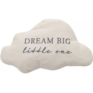 Bambino By Juliana - Linnen Mini Kussen in Wolkvorm - Dream Big - kinder Kado