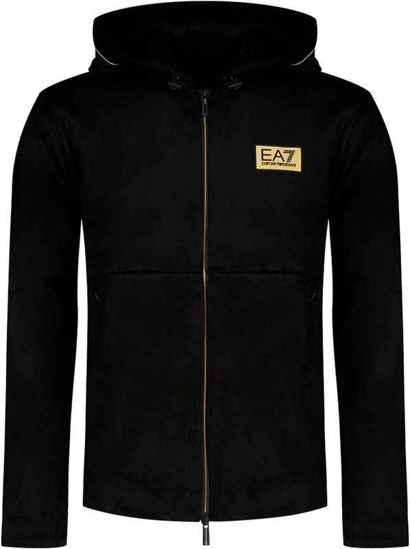 Emporio Armani EA7 - Zip Hoodie - Zwart - Heren - Polyester