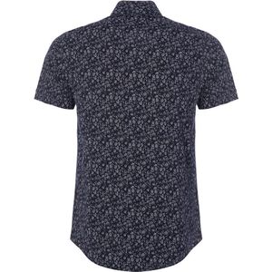 Carisma Blauw Overhemd Korte Mouw Met Wit Motief 9173 - L