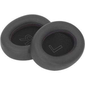 Vervangende oorkussens voor Soundcore Life Q10 Life 2 NEO - Geluidsisolerend proteïneleer en ademende gaas professionele hoofdtelefoon oorkussens (Zwart)