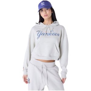 New Era Mlb Grphc Crop New York Yankees Hoodie Grijs S Vrouw