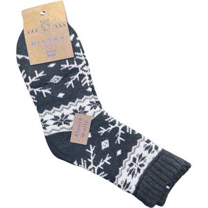 green-goose® Alpaca Damessokken - 1 Paar - Maat 39-42 - Grijs - 95% Alpaca Wol - Heerlijk Zacht - Uitstekende Kwaliteit - Lekker Warm en Rekbaar