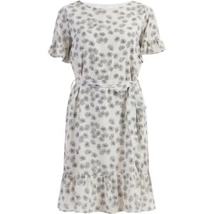 usha midi-jurk met ruches