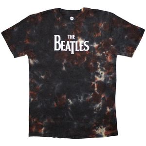 The Beatles - Drop T Logo Heren T-shirt - S - Bruin