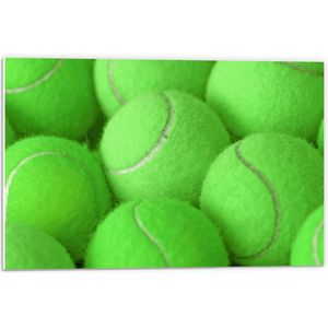 PVC Schuimplaat - Stapel Groene Tennisballen - 60x40 cm Foto op PVC Schuimplaat (Met Ophangsysteem)
