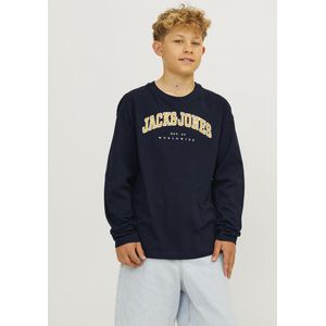 JACK&JONES - JJECALEB VARSITY TEE LS O-NECK MNI - Jongens - Lange mouwen shirts