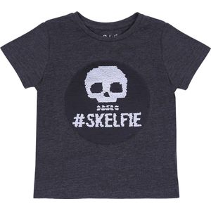 Donkergrijs shirt ""Skelfie