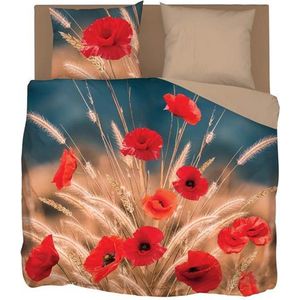 Snoozing Flower Grass - Flanel - Dekbedovertrek - Lits-jumeaux - 240x200/220 cm - Multi kleur
