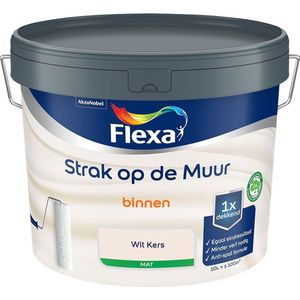 Flexa - Strak op de Muur Binnen Muurverf Mat - Wit Kers - Mengverf - 10 Liter