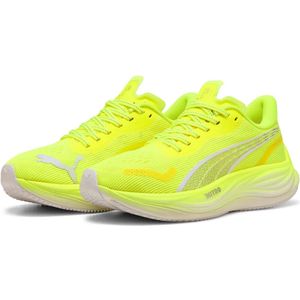 PUMA - VELOCITY NITRO 3 - Hardloopschoenen - Geel/Wit - Rubberen Buitenzool