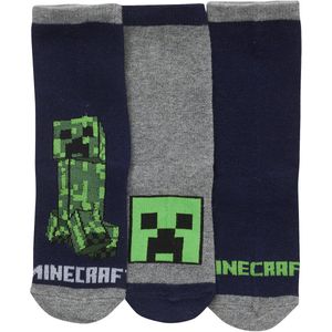 Vertbaudet - Set van 3 Paar Sokken - Minecraft® - Huissokken