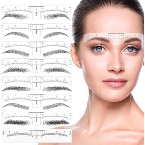 Wenkbrauwliniaal set – 100 stuks wegwerp wenkbrauwsjablonen voor beginners