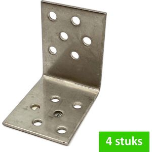 TQ4U versterkingshoek | 50 x 50 x 40 mm | dikte 2 mm | RVS | 4 STUKS