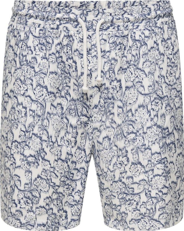 Only & Sons - Onstel Dash Life Reg Aop Shorts - Wit - Korte Broeken