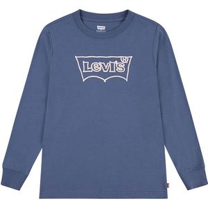 Levi´s ® Kids Batwing T-shirt Met Lange Mouwen Blauw 24 Months Jongens