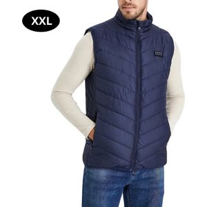 Nivard Verwarmde Bodywarmer - Heated Vest - Elektrische Bodywarmer - Extra Warm - Water Afstotend - Oplaadbaar - Dames & Heren - Blauw - Maat XS