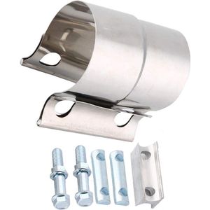 Universele Auto Roestvrijstalen Uitlaatpijp Klembus Klem - 2 Inch Breed - Lap Joint Band Clamp