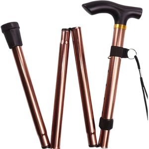 Livano Opvouwbare Wandelstok - Inklapbare Wandelstok - Wandelstok Opvouwbaar - Wandelstokken Verstelbaar - Loopstok - Mannen - Vrouwen - Rubber Handvat - Koffie